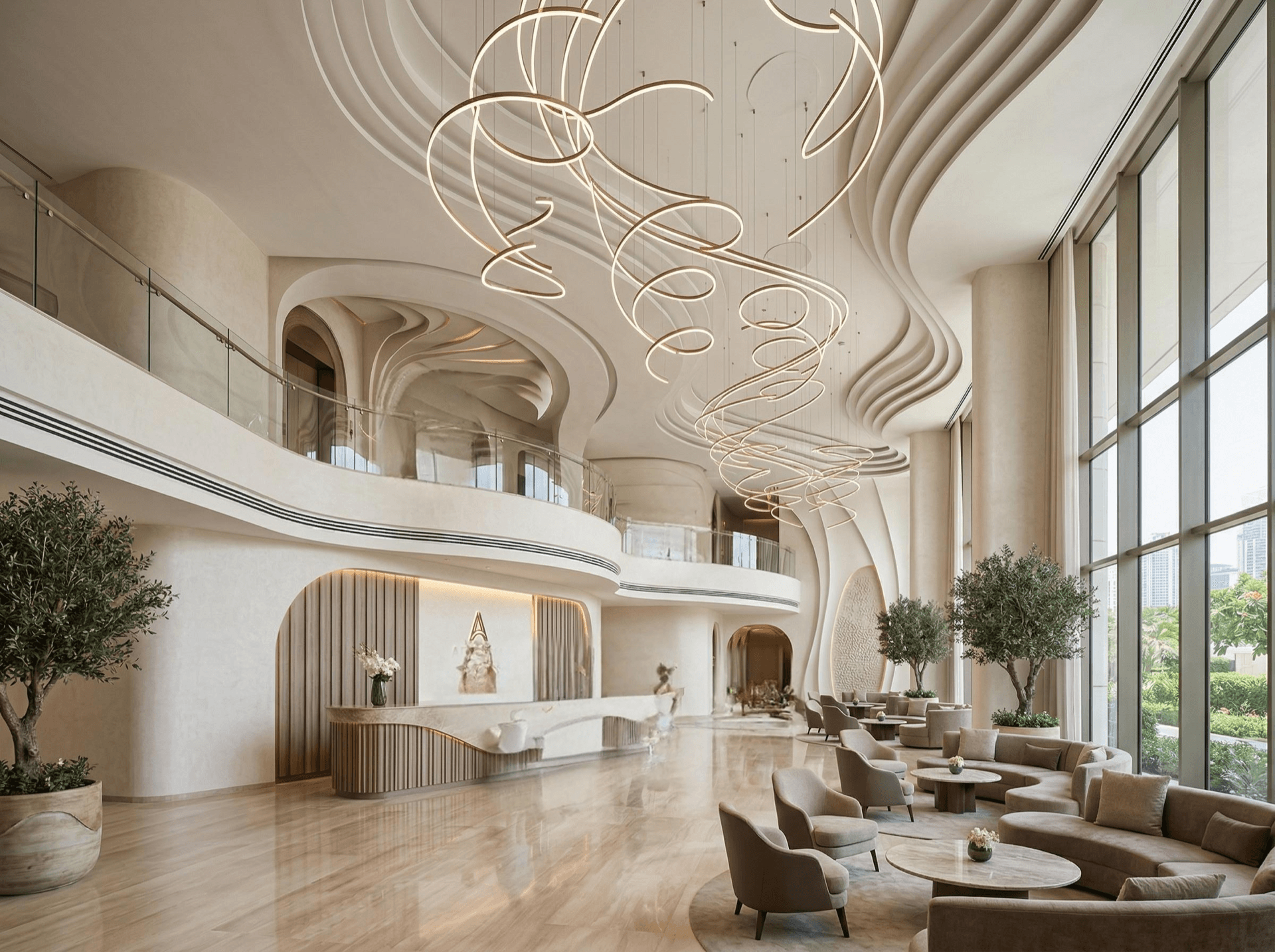 Hotel Reception — TECTARA KOVON decorative film